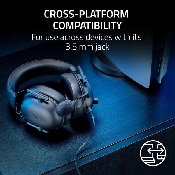 Razer BlackShark V2 X Wired Gaming Headset with 71 Surround Sound 50mm Drivers Noise Cancelling MicClassic Black