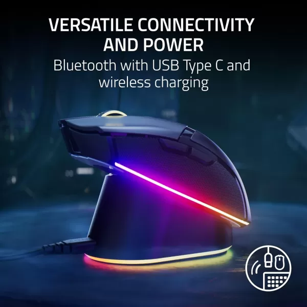 Razer Cobra Pro Wireless Gaming Mouse 10 Customizable Controls  Chroma RGB Lighting  30K Optical Sensor  Gen3 Switches  24GHz Bluetooth ampamp USB Type C  Up to 170 Hr Battery  BlackWhite