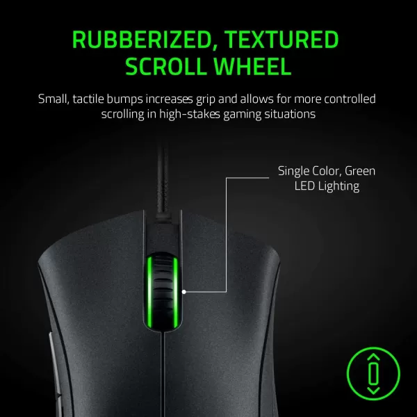 Razer DeathAdder Essential Gaming Mouse 6400 DPI Optical Sensor  5 Programmable Buttons  Mechanical Switches  Rubber Side Grips  Classic BlackClassic Black