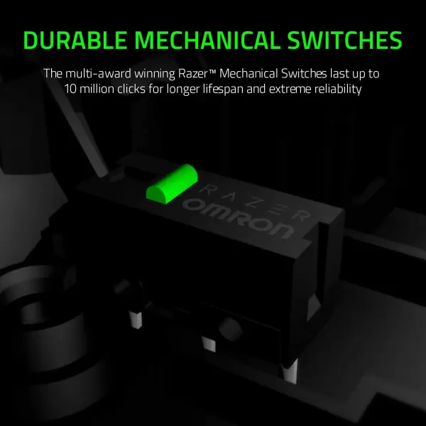 Razer DeathAdder Essential Gaming Mouse 6400 DPI Optical Sensor  5 Programmable Buttons  Mechanical Switches  Rubber Side Grips  Classic BlackClassic Black