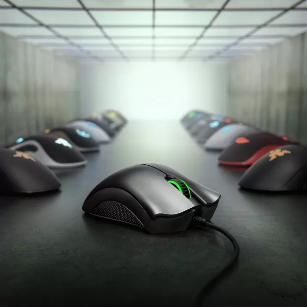 Razer DeathAdder Essential Gaming Mouse 6400 DPI Optical Sensor  5 Programmable Buttons  Mechanical Switches  Rubber Side Grips  Classic BlackMercury White