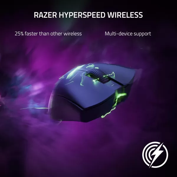 Razer DeathAdder V3 Pro Wireless Gaming Mouse  Hyperpolling Wireless Dongle 63g Ultra Lightweight  Focus Pro 30K Optical Sensor  Optical Switches Gen35 Programmable Buttons  BlackWhite