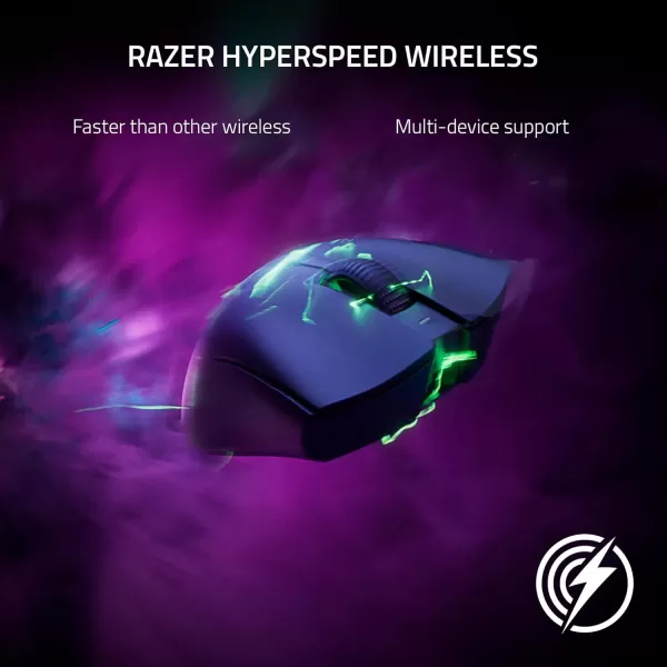 Razer DeathAdder V3 Pro Wireless Gaming Mouse  Hyperpolling Wireless Dongle 63g Ultra Lightweight  Focus Pro 30K Optical Sensor  Optical Switches Gen35 Programmable Buttons  BlackBlack