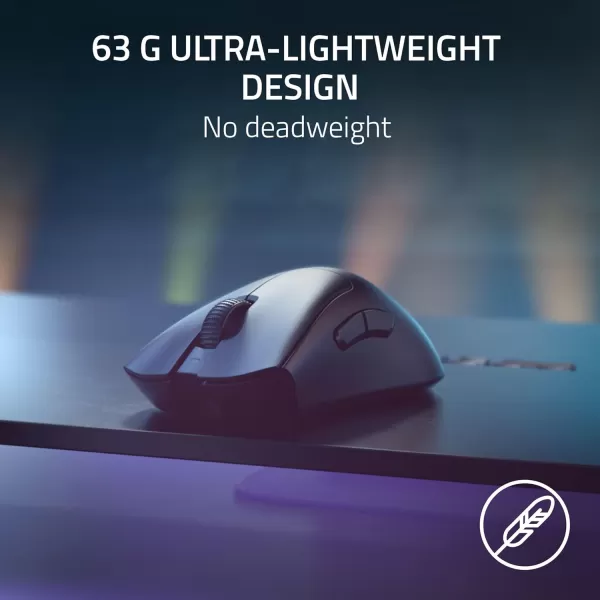 Razer DeathAdder V3 Pro Wireless Gaming Mouse  Hyperpolling Wireless Dongle 63g Ultra Lightweight  Focus Pro 30K Optical Sensor  Optical Switches Gen35 Programmable Buttons  BlackBlack