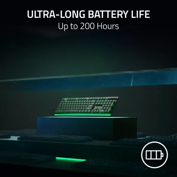 Razer DeathStalker V2 Pro Wireless Gaming Keyboard Low Profile Optical Switches Linear Red  HyperSpeed Wireless ampamp Bluetooth  Chroma RGB  Up to 200 Hr Battery  Snap TapClassic Black