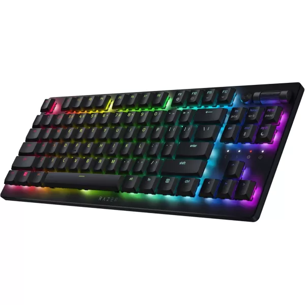 Razer DeathStalker V2 Pro Wireless Gaming Keyboard Low Profile Optical Switches Linear Red  HyperSpeed Wireless ampamp Bluetooth  Chroma RGB  Up to 200 Hr Battery  Snap TapClassic Black