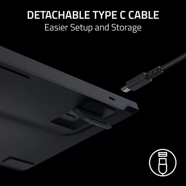 Razer DeathStalker V2 Pro Wireless Gaming Keyboard Low Profile Optical Switches Linear Red  HyperSpeed Wireless ampamp Bluetooth  Chroma RGB  Up to 200 Hr Battery  Snap TapClassic Black