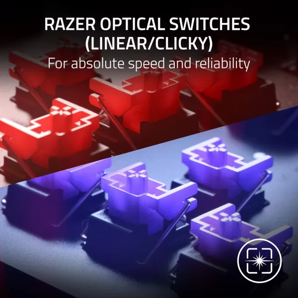 Razer Huntsman V2 TKL Tenkeyless Gaming Keyboard Fast Clicky Optical Switches wQuick Keystrokes ampamp 8000Hz Polling Rate  Detachable TypeC Cable  Doubleshot PBT Keycaps  Ergonomic Wrist RestClassic Black
