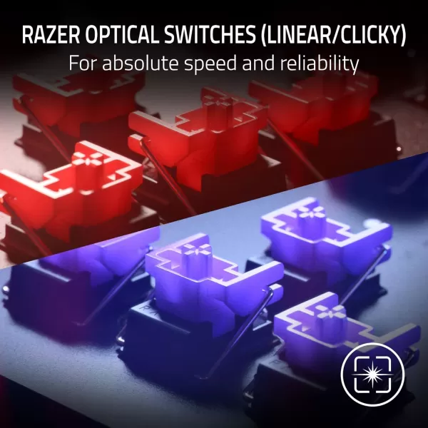 Razer Huntsman V2 TKL Tenkeyless Gaming Keyboard Fast Clicky Optical Switches wQuick Keystrokes ampamp 8000Hz Polling Rate  Detachable TypeC Cable  Doubleshot PBT Keycaps  Ergonomic Wrist RestQuartz Pink