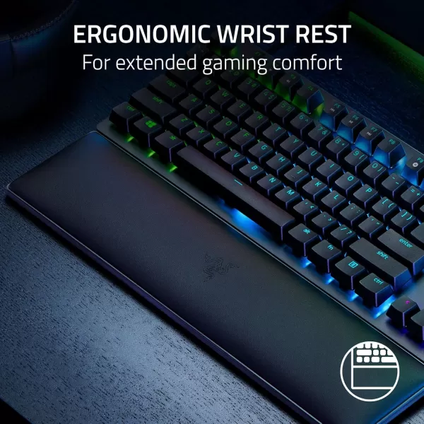 Razer Huntsman V2 TKL Tenkeyless Gaming Keyboard Fast Clicky Optical Switches wQuick Keystrokes ampamp 8000Hz Polling Rate  Detachable TypeC Cable  Doubleshot PBT Keycaps  Ergonomic Wrist RestQuartz Pink