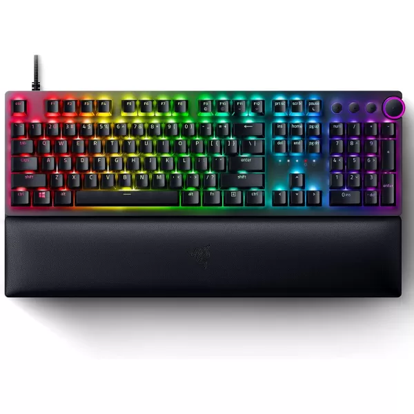 Razer Huntsman V2 TKL Tenkeyless Gaming Keyboard Fast Clicky Optical Switches wQuick Keystrokes ampamp 8000Hz Polling Rate  Detachable TypeC Cable  Doubleshot PBT Keycaps  Ergonomic Wrist RestClassic Black
