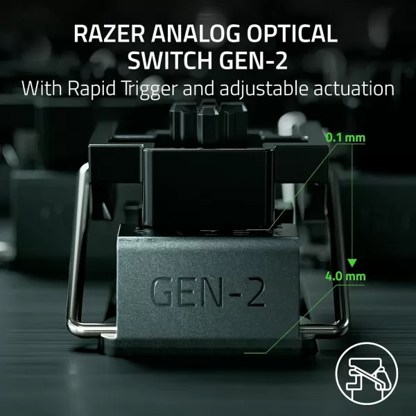 Razer Huntsman V3 Pro Esports Gaming Keyboard Analog Optical Switches  Razer Snap Tap  Rapid Trigger  Adjustable Actuation  Media Keys ampamp Dial  Doubleshot PBT Keycaps  Wrist Rest  BlackTKL