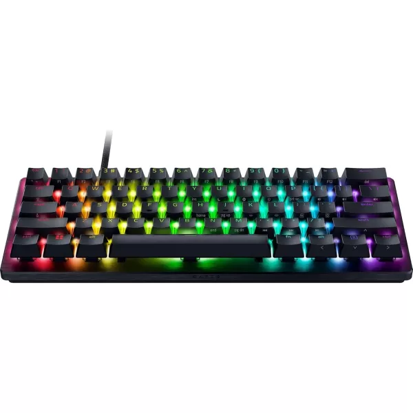 Razer Huntsman V3 Pro Esports Gaming Keyboard Analog Optical Switches  Razer Snap Tap  Rapid Trigger  Adjustable Actuation  Media Keys ampamp Dial  Doubleshot PBT Keycaps  Wrist Rest  BlackMini 60