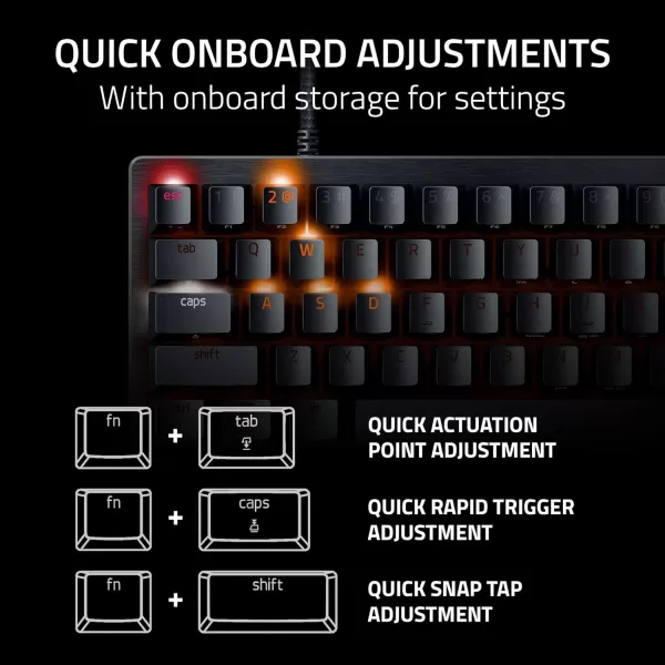 Razer Huntsman V3 Pro Esports Gaming Keyboard Analog Optical Switches  Razer Snap Tap  Rapid Trigger  Adjustable Actuation  Media Keys ampamp Dial  Doubleshot PBT Keycaps  Wrist Rest  BlackMini 60