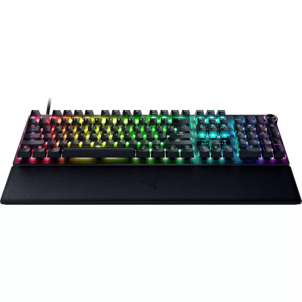 Razer Huntsman V3 Pro Esports Gaming Keyboard Analog Optical Switches  Razer Snap Tap  Rapid Trigger  Adjustable Actuation  Media Keys ampamp Dial  Doubleshot PBT Keycaps  Wrist Rest  BlackFull Size