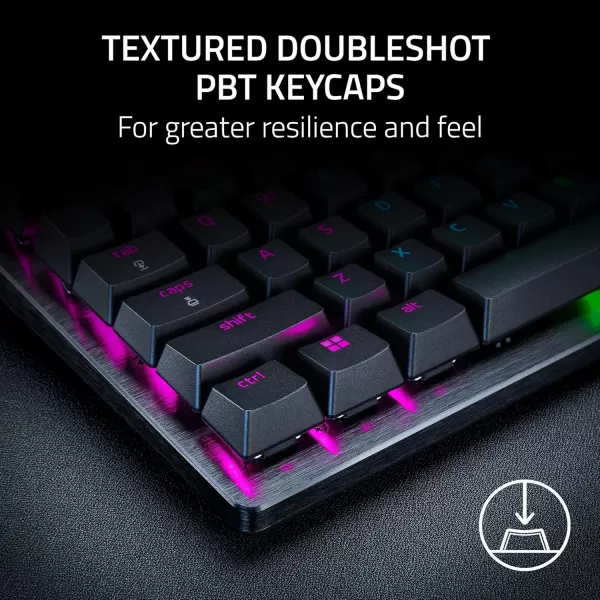Razer Huntsman V3 Pro Esports Gaming Keyboard Analog Optical Switches  Razer Snap Tap  Rapid Trigger  Adjustable Actuation  Media Keys ampamp Dial  Doubleshot PBT Keycaps  Wrist Rest  BlackFull Size