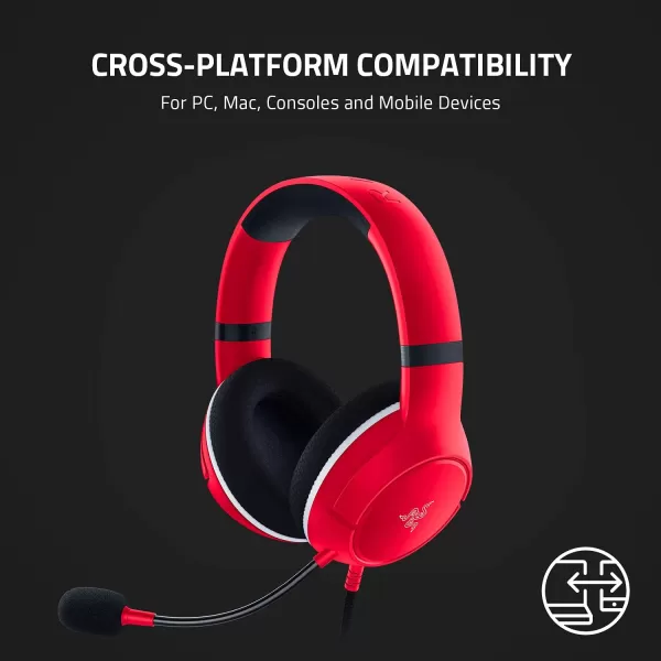 Razer Kaira X Wired Headset for Xbox Series XS Xbox One PC Mac ampamp Mobile Devices Triforce 50mm Drivers  HyperClear Cardioid Mic  Memory Foam Ear Cushions  OnHeadset Controls  Pulse RedRed