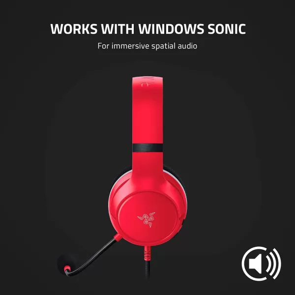 Razer Kaira X Wired Headset for Xbox Series XS Xbox One PC Mac ampamp Mobile Devices Triforce 50mm Drivers  HyperClear Cardioid Mic  Memory Foam Ear Cushions  OnHeadset Controls  Pulse RedRed