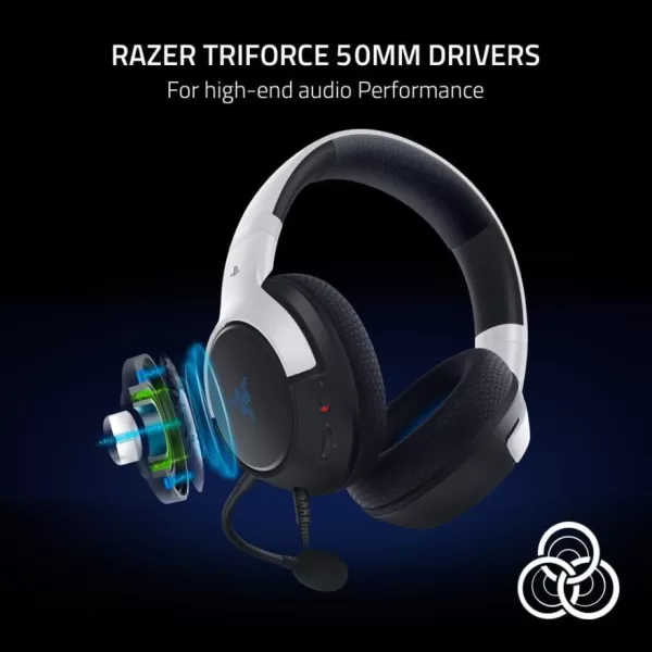 Razer Kaira X Wired Headset for Xbox Series XS Xbox One PC Mac ampamp Mobile Devices Triforce 50mm Drivers  HyperClear Cardioid Mic  Memory Foam Ear Cushions  OnHeadset Controls  Pulse RedWhiteBlack