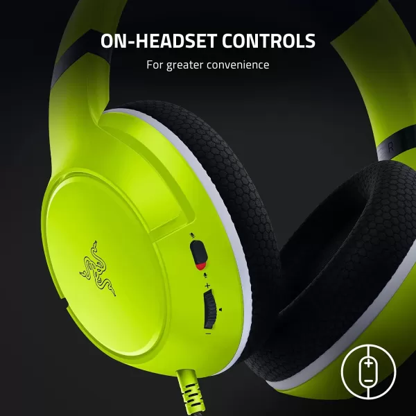 Razer Kaira X Wired Headset for Xbox Series XS Xbox One PC Mac ampamp Mobile Devices Triforce 50mm Drivers  HyperClear Cardioid Mic  Memory Foam Ear Cushions  OnHeadset Controls  Pulse RedLime