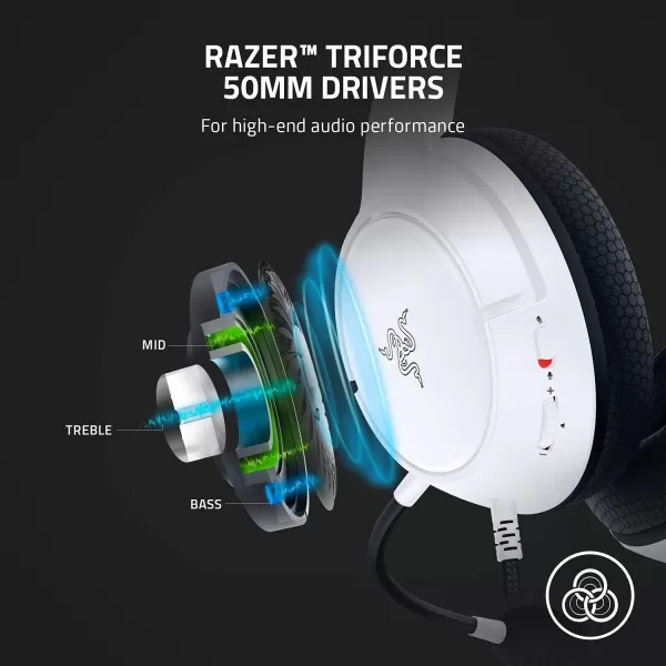 Razer Kaira X Wired Headset for Xbox Series XS Xbox One PC Mac ampamp Mobile Devices Triforce 50mm Drivers  HyperClear Cardioid Mic  Memory Foam Ear Cushions  OnHeadset Controls  Pulse RedWhite