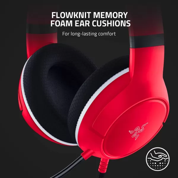 Razer Kaira X Wired Headset for Xbox Series XS Xbox One PC Mac ampamp Mobile Devices Triforce 50mm Drivers  HyperClear Cardioid Mic  Memory Foam Ear Cushions  OnHeadset Controls  Pulse RedRed
