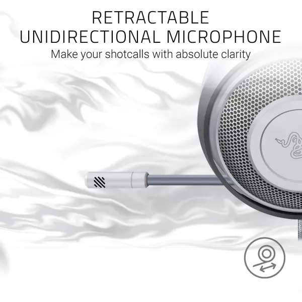 Razer Kraken Gaming Headset Lightweight Aluminum Frame  Retractable Noise Isolating Microphone  for PC PS4 PS5 Switch Xbox One Xbox Series X ampamp S Mobile  35 mm Headphone Jack  BlackBlueMercury White