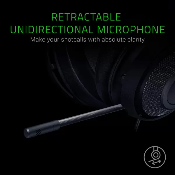 Razer Kraken Gaming Headset Lightweight Aluminum Frame  Retractable Noise Isolating Microphone  for PC PS4 PS5 Switch Xbox One Xbox Series X ampamp S Mobile  35 mm Headphone Jack  BlackBlueBlackBlue