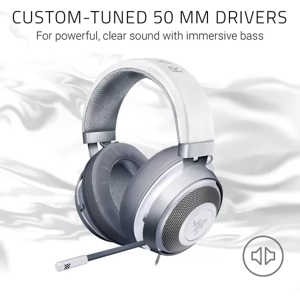 Razer Kraken Gaming Headset Lightweight Aluminum Frame  Retractable Noise Isolating Microphone  for PC PS4 PS5 Switch Xbox One Xbox Series X ampamp S Mobile  35 mm Headphone Jack  BlackBlueMercury White