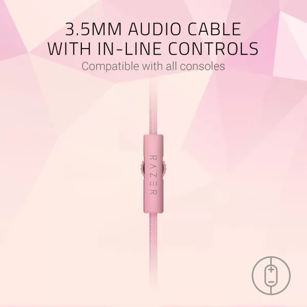 Razer Kraken Gaming Headset Lightweight Aluminum Frame  Retractable Noise Isolating Microphone  for PC PS4 PS5 Switch Xbox One Xbox Series X ampamp S Mobile  35 mm Headphone Jack  BlackBlueQuartz Pink