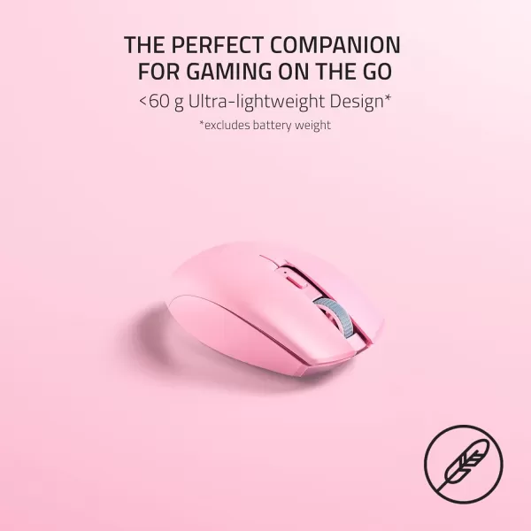Razer Orochi V2 Mobile Wireless Gaming Mouse Ultra Lightweight  2 Wireless Modes  Up to 950hrs Battery Life  Mechanical Mouse Switches  5G Advanced 18K DPI Optical Sensor  Classic BlackQuartz Pink
