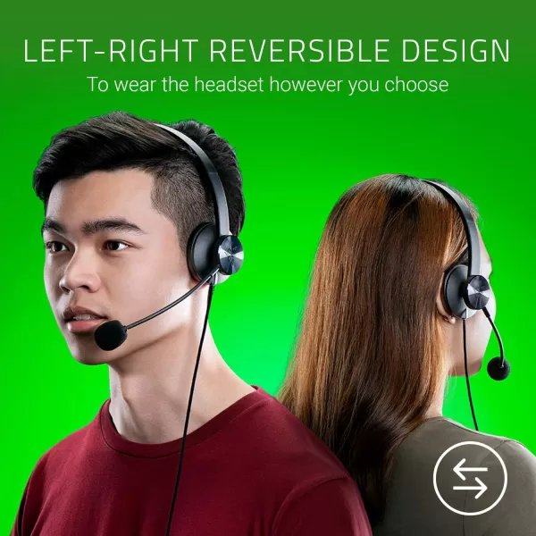 Razer Tetra Streaming Headset Lightweight Frame Bendable Cardioid Microphone for PC Xbox PS4 Nintendo Switch Reversible LeftRight Orientation