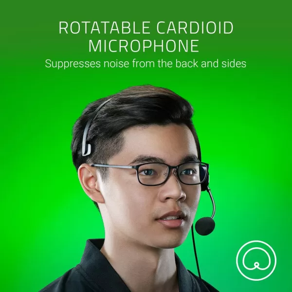 Razer Tetra Streaming Headset Lightweight Frame Bendable Cardioid Microphone for PC Xbox PS4 Nintendo Switch Reversible LeftRight Orientation
