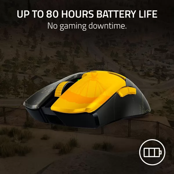 Razer Viper V2 Pro HyperSpeed Wireless Gaming Mouse 58g Ultra Lightweight  Optical Switches Gen330K DPI Optical Sensor wOnMouse Controls  90 Hour Battery  USB Type C Cable Included  BlackPUBG Edition