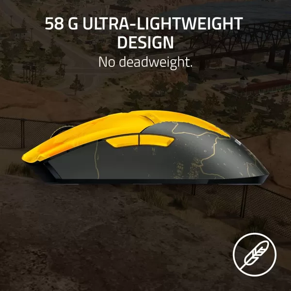 Razer Viper V2 Pro HyperSpeed Wireless Gaming Mouse 58g Ultra Lightweight  Optical Switches Gen330K DPI Optical Sensor wOnMouse Controls  90 Hour Battery  USB Type C Cable Included  BlackPUBG Edition