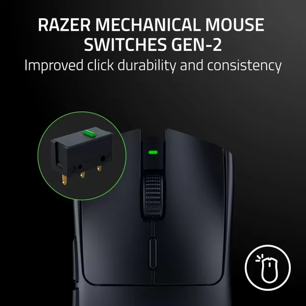 Razer Viper V3 HyperSpeed Wireless Esports Gaming Mouse 82g Lightweight  Up to 280 Hr Battery  30K DPI Optical Sensor  Gen2 Mechanical Switches  8 Programmable Controls  Classic Black