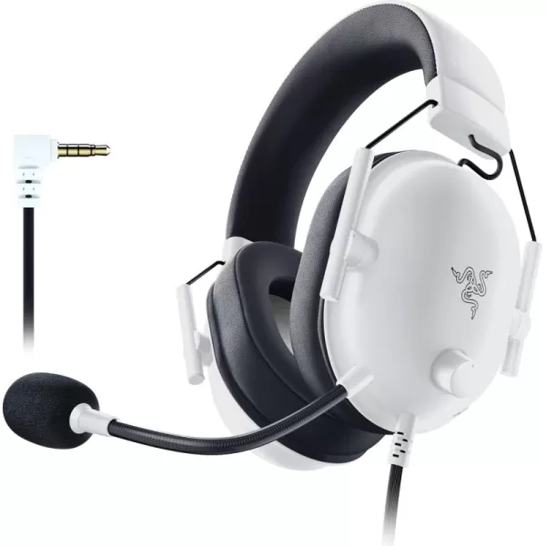 Razer BlackShark V2 X Wired Gaming Headset with 71 Surround Sound 50mm Drivers Noise Cancelling MicWhite