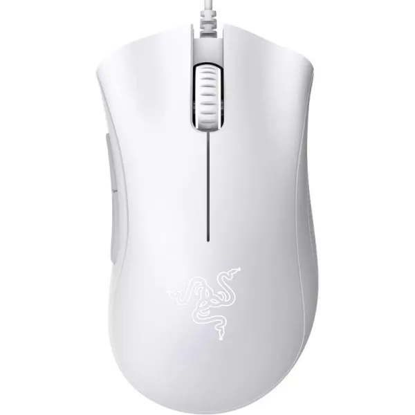Razer DeathAdder Essential Gaming Mouse 6400 DPI Optical Sensor  5 Programmable Buttons  Mechanical Switches  Rubber Side Grips  Classic BlackMercury White