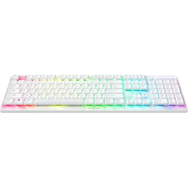 Razer DeathStalker V2 Pro Wireless Gaming Keyboard Low Profile Optical Switches Linear Red  HyperSpeed Wireless ampamp Bluetooth  Chroma RGB  Up to 200 Hr Battery  Snap TapWhite