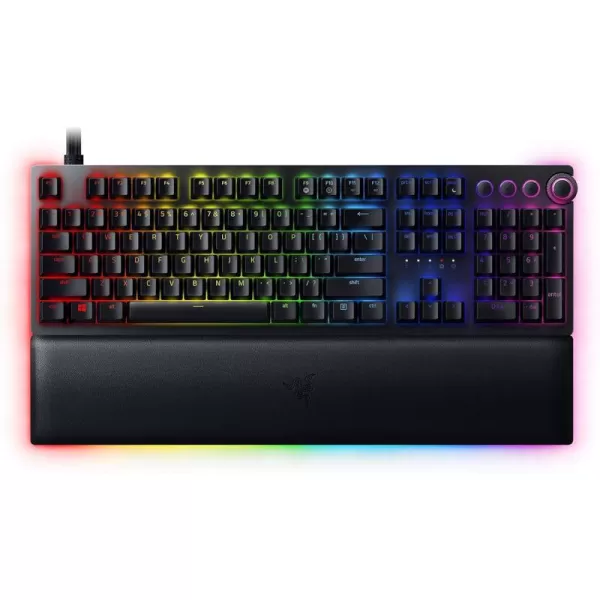 Razer Huntsman V2 TKL Tenkeyless Gaming Keyboard Fast Clicky Optical Switches wQuick Keystrokes ampamp 8000Hz Polling Rate  Detachable TypeC Cable  Doubleshot PBT Keycaps  Ergonomic Wrist RestClassic Black
