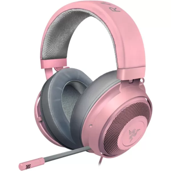 Razer Kraken Gaming Headset Lightweight Aluminum Frame  Retractable Noise Isolating Microphone  for PC PS4 PS5 Switch Xbox One Xbox Series X ampamp S Mobile  35 mm Headphone Jack  BlackBlueQuartz Pink