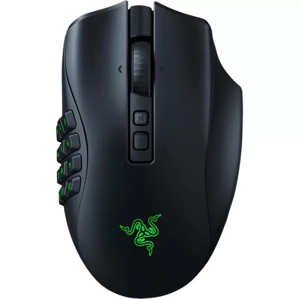 Razer Naga V2 HyperSpeed Wireless MMO Gaming Mouse 19 Programmable Buttons  HyperScroll Technology  Focus Pro 30K Optical Sensor  Mechanical Mouse Switches Gen2  Up to 400 Hr Battery LifeNaga V2 Pro