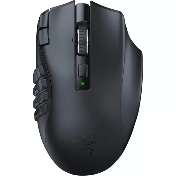 Razer Naga V2 HyperSpeed Wireless MMO Gaming Mouse 19 Programmable Buttons  HyperScroll Technology  Focus Pro 30K Optical Sensor  Mechanical Mouse Switches Gen2  Up to 400 Hr Battery LifeNaga V2 HyperSpeed