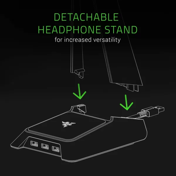 Base Station V2 Chroma Headphone Headset Stand Holder Chroma RGB Lighting  Taller Stand ampamp Antislip Ledge  USB Charging Ports  AntiSlip Rubber Base  35mm Port  Builtin DAC  Quartz PinkClassic Black