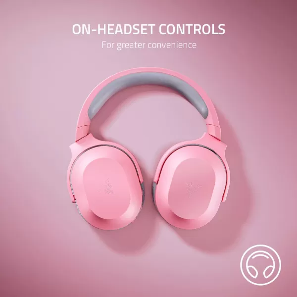 Razer Barracuda X Wireless MultiPlatform Gaming and Mobile Headset 2021 Model 250g Ergonomic Design  Detachable HyperClear Mic  20 Hr Battery  Compatible wPC PS5 Switch ampamp Android  BlackQuartz Pink