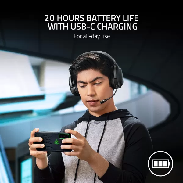 Razer Barracuda X Wireless MultiPlatform Gaming and Mobile Headset 2021 Model 250g Ergonomic Design  Detachable HyperClear Mic  20 Hr Battery  Compatible wPC PS5 Switch ampamp Android  BlackClassic Black