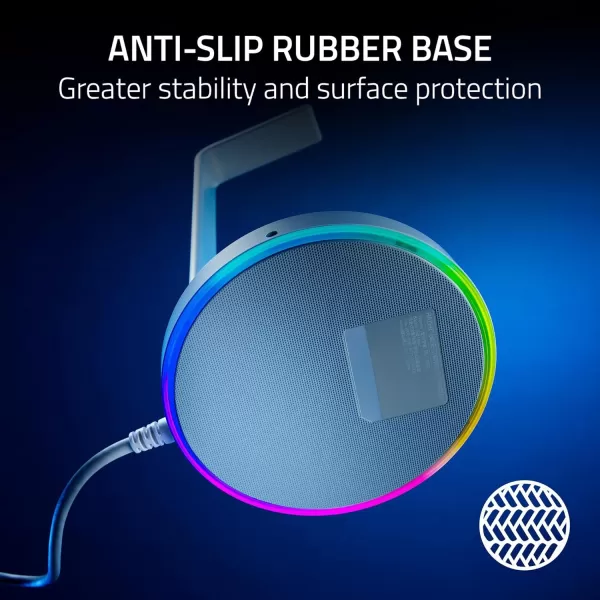 Razer Base Station V2 Chroma Chroma RGB Lighting  NonSlip Rubber Base  Designed for Gaming Headsets  Mercury White RC2101510300R3M1