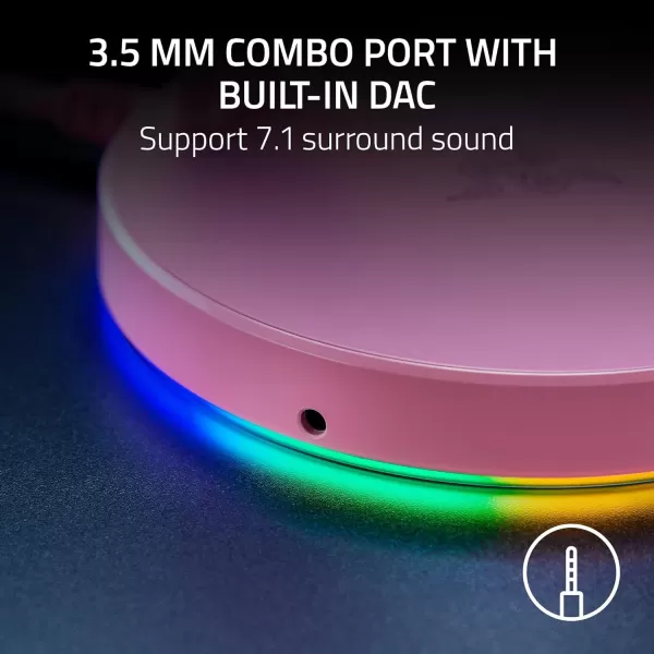 Razer Base Station V2 Chroma Chroma RGB Lighting  NonSlip Rubber Base  Designed for Gaming Headsets  Mercury White RC2101510300R3M1