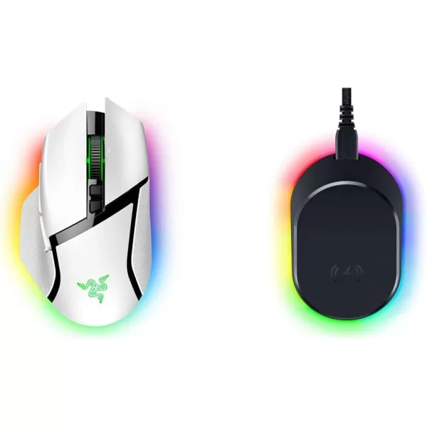 Razer Basilisk V3 Pro Customizable Wireless Gaming Mouse Fast Optical Switches Gen3  HyperScroll Tilt Wheel  Chroma RGB  11 Programmable Buttons  Focus Pro 30K Optical Sensor  WhiteWhite
