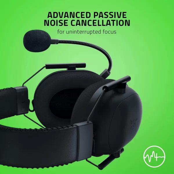 Razer BlackShark V2 Pro Wireless Gaming Headset THX 71 Spatial Surround Sound  50mm Drivers  Detachable Mic  for PC PS5 PS4 Switch Black